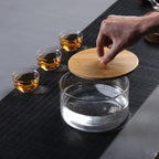 Heart Sutra Glass Tea Washer With Lid