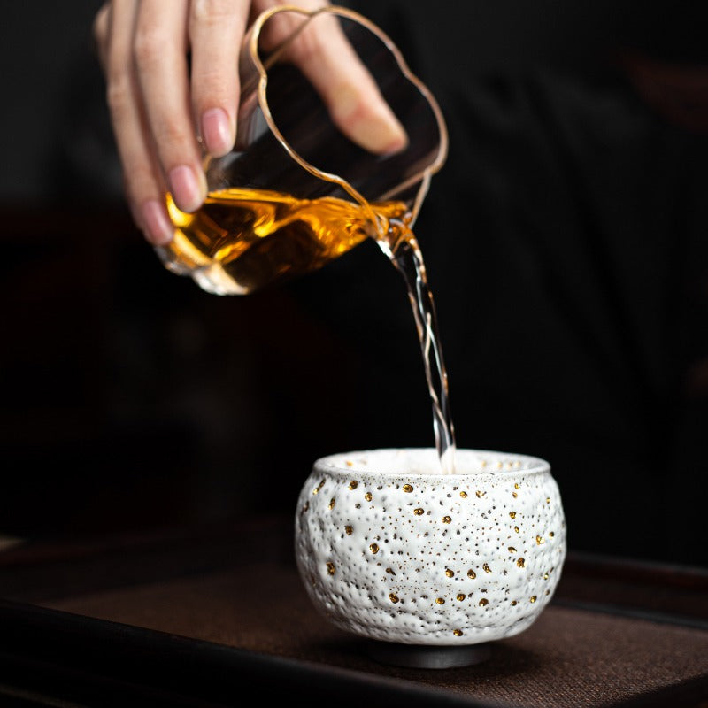 Gold Dotted Shinoyaki Gongfu Tea Cup