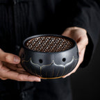 Black Ceramic Lotus Teapot Warmer