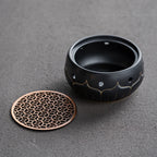 Black Ceramic Lotus Teapot Warmer