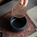 Black Ceramic Lotus Teapot Warmer