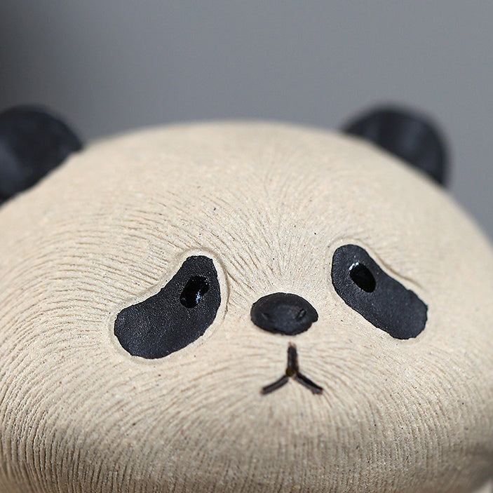 Handmade Clay Panda Tea Pet