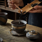 Coarse Pottery Lotus Gaiwan Teapot