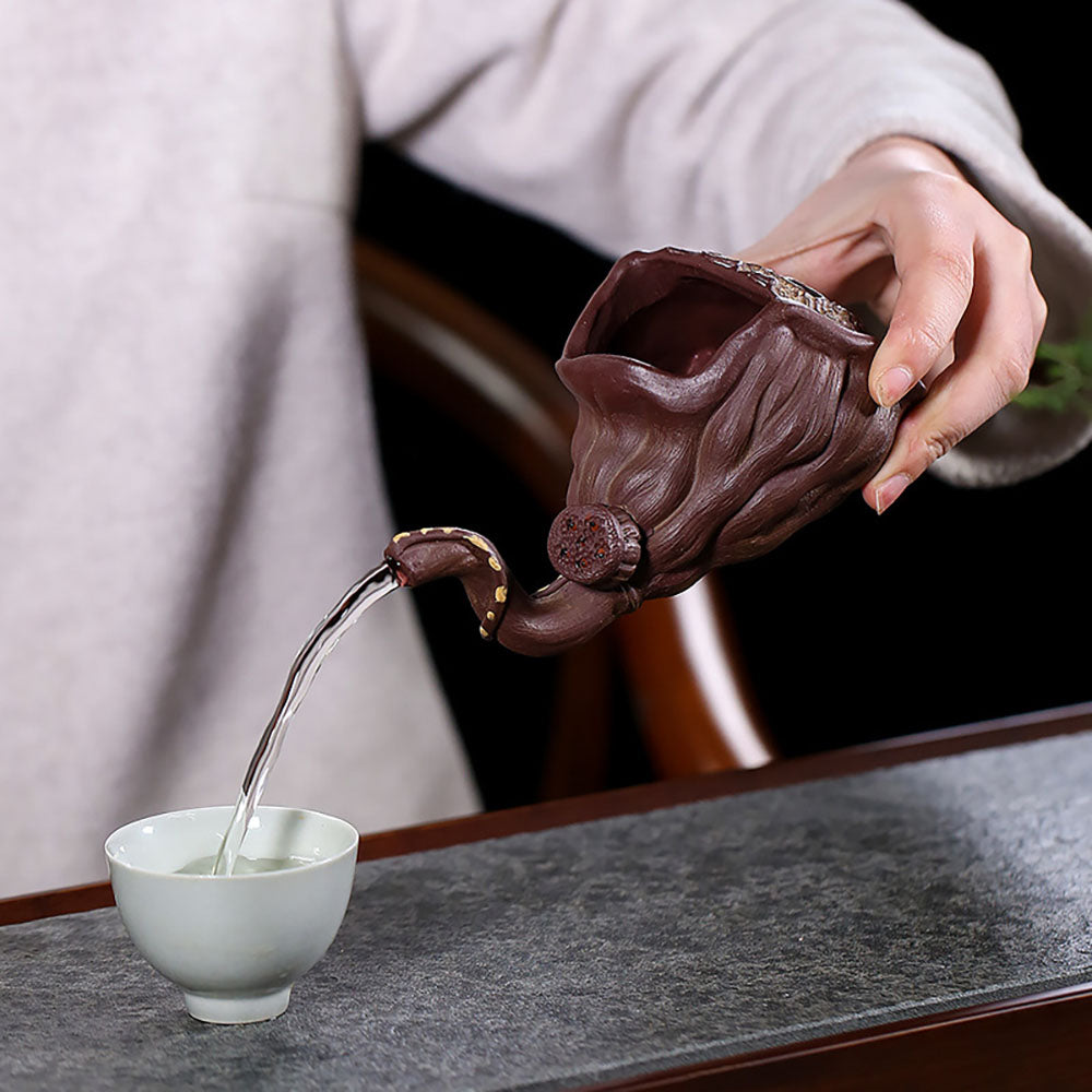 Yixing Purple Clay Lotus Seedpod Fair Cup