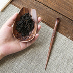 Walnut Wood Cha He With Tea Needle