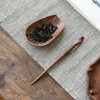 Walnut Wood Cha He With Tea Needle