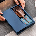 Walnut Wood Cha He With Tea Needle