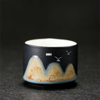 Mountains And Birds Ceramic Modern Tea Set