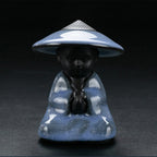 Ice Crack Blue Ceramic Chinese Tea Set