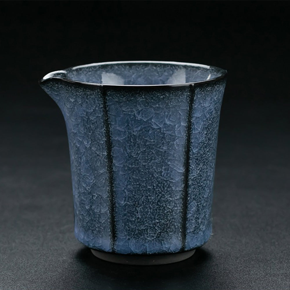 Ice Crack Blue Ceramic Chinese Tea Set