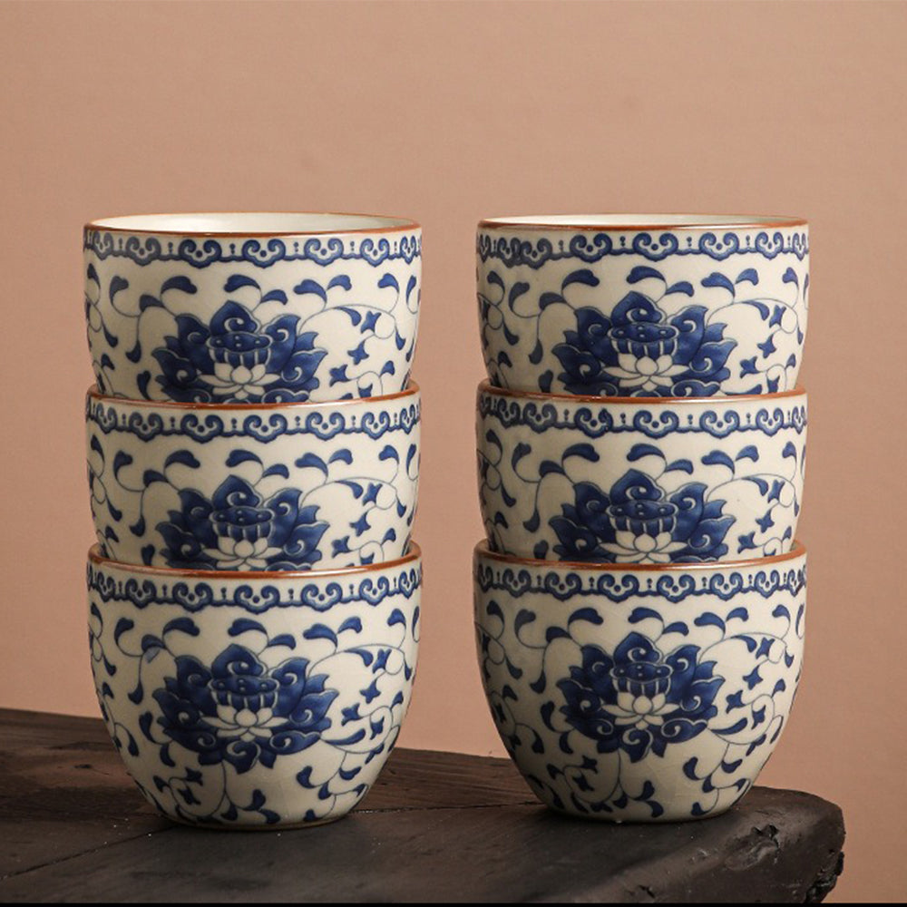 Blue And White Porcelain Automatic Tea Set