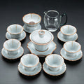 Ruyao Flower Chinese Tea Set With Sauser