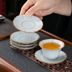 Ruyao Flower Chinese Tea Set With Sauser