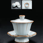 Ruyao Flower Chinese Tea Set With Sauser