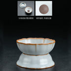 Ruyao Flower Chinese Tea Set With Sauser