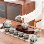 Ice Crack Geyao Chinese Tea Set With Gift Box