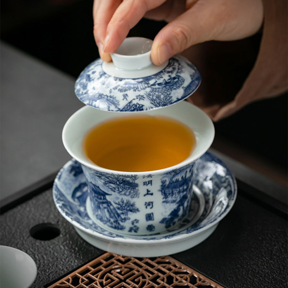Riverside Scene at Qingming Festival Chinese Tea Set