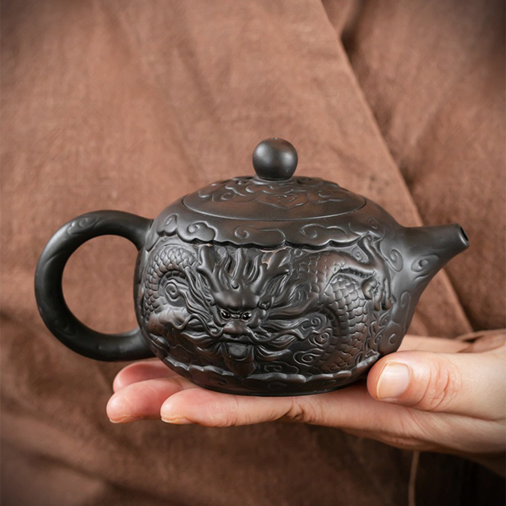 Yixing Purple Clay Dragon Tea Set