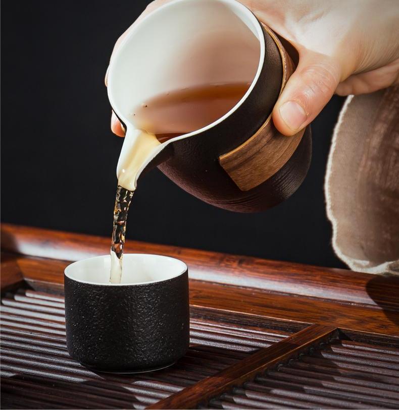 Japanese Black Pottery Kung Fu Tea Set