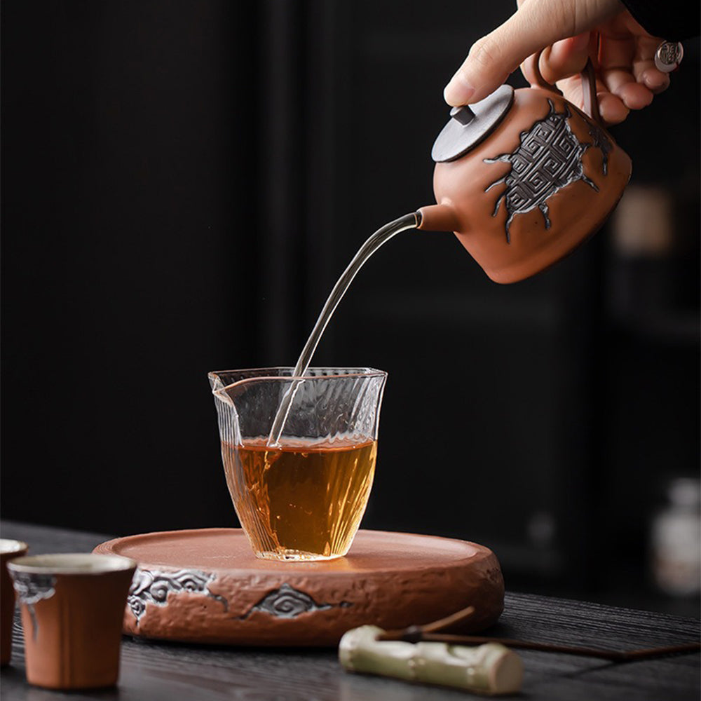 Japanese Auspicious Clouds Pottery Tea Set