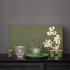 Japanese Green Pottery Tea Set