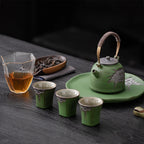 Japanese Green Pottery Tea Set
