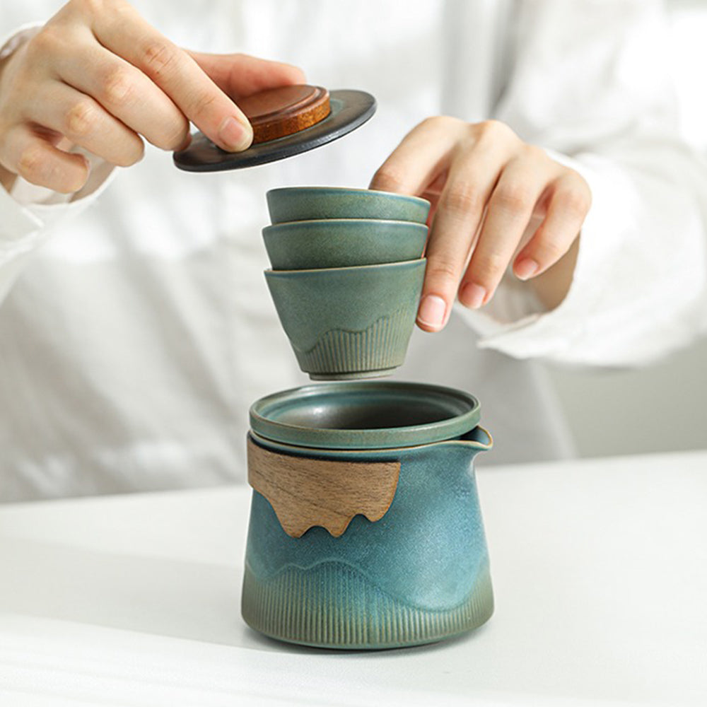 Japanese Kuai Ke Travel Tea Set