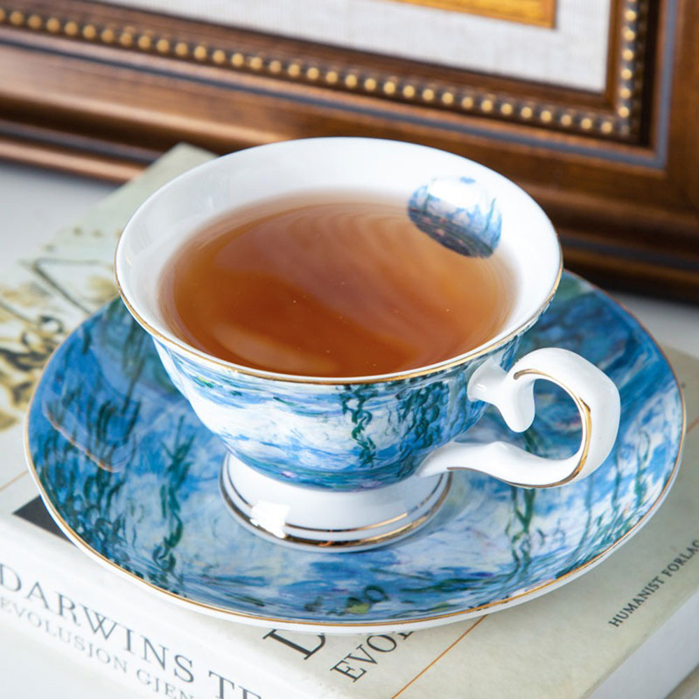 莫奈睡莲骨瓷茶具