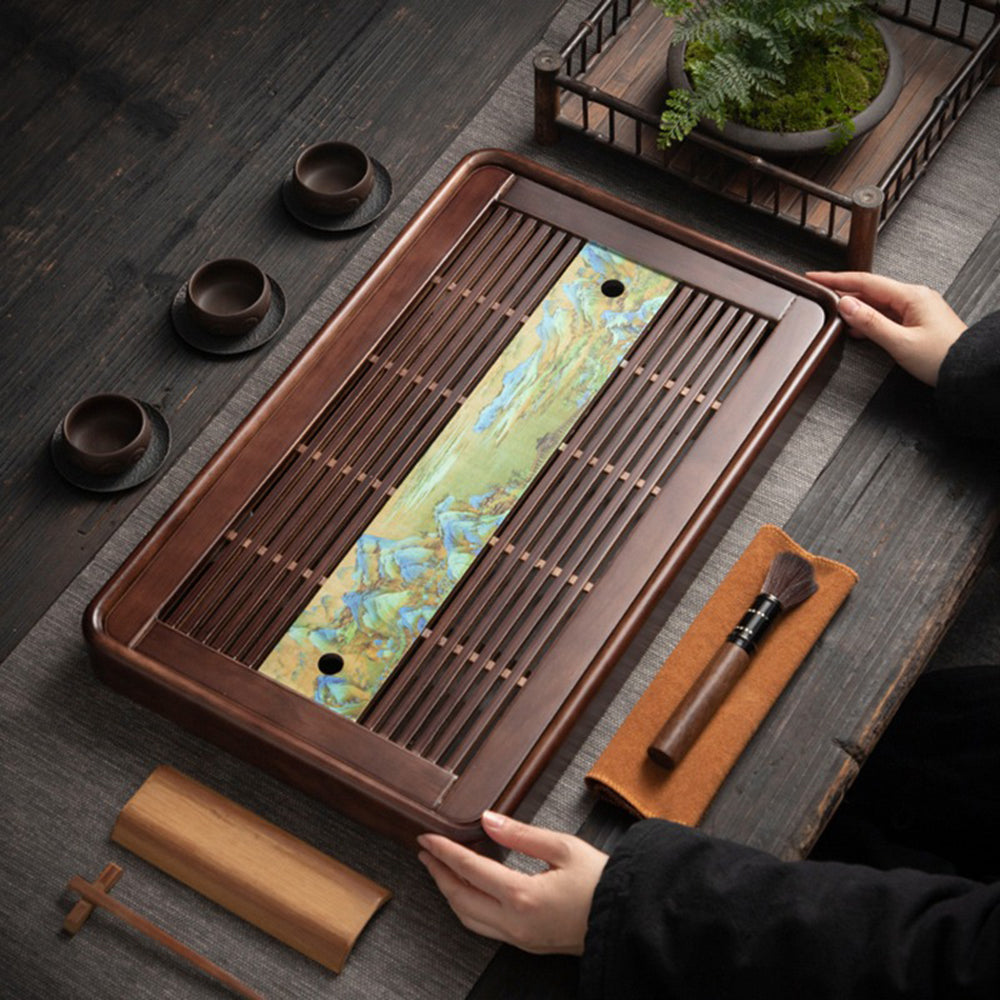 山河实木茶盘