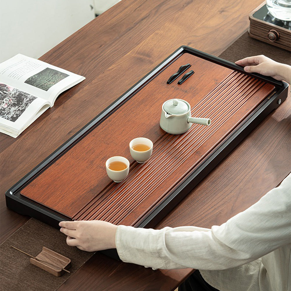 重竹山水茶盘
