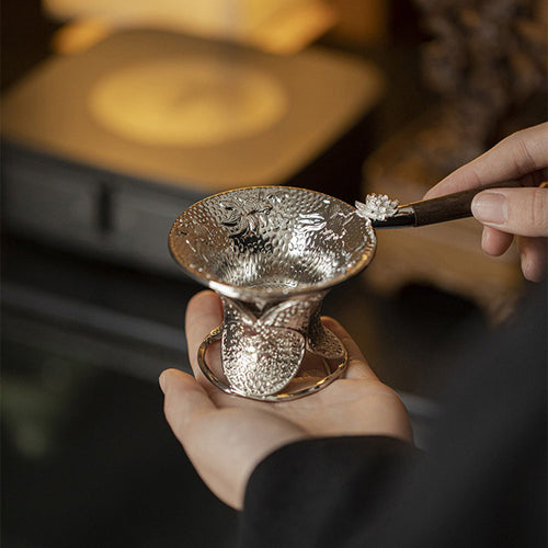 Alloy Lotus And Goldfish Tea Strainer