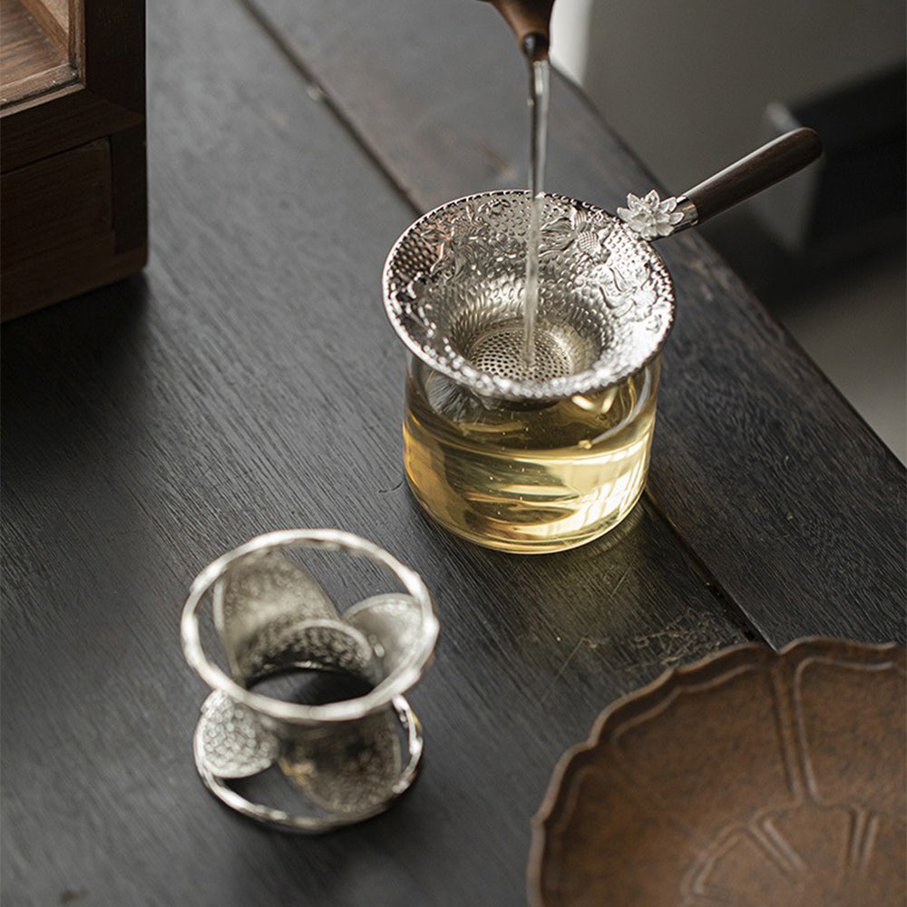 Alloy Lotus And Goldfish Tea Strainer