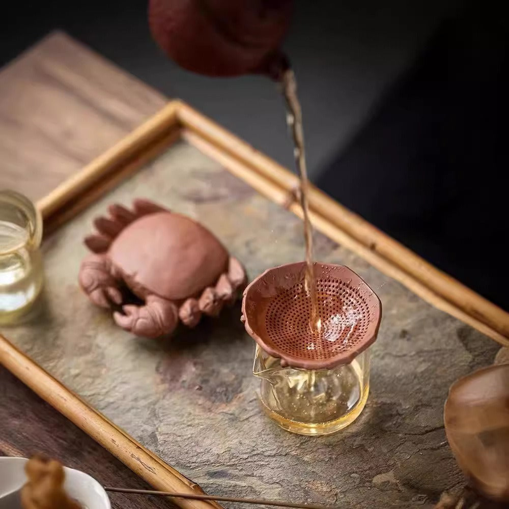 Purple Clay Crab Tea Pet Strainer