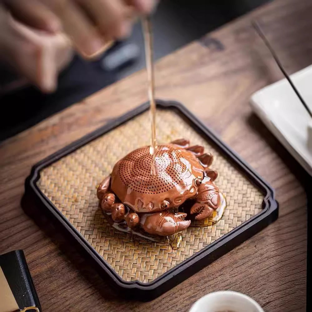Purple Clay Crab Tea Pet Strainer