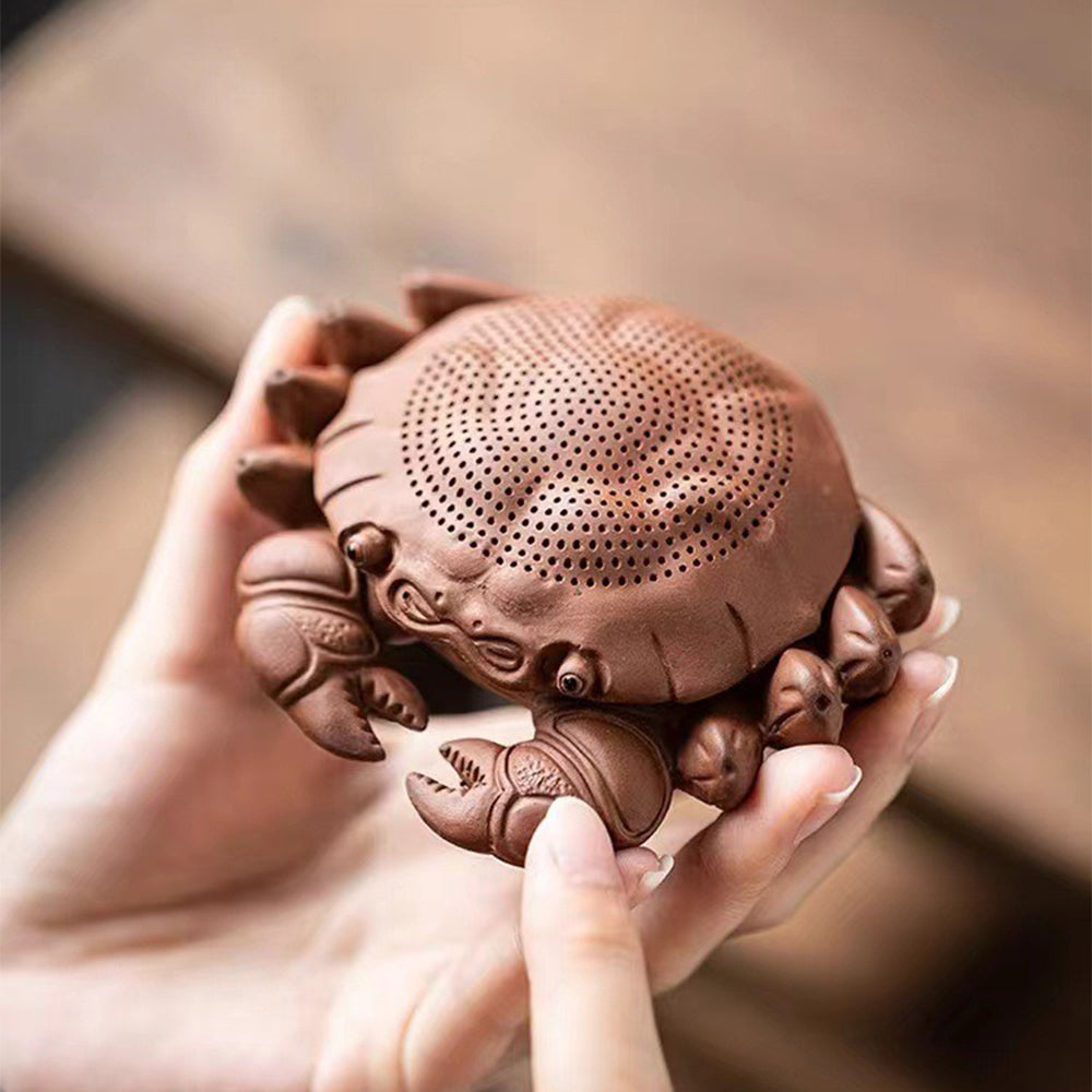 Purple Clay Crab Tea Pet Strainer