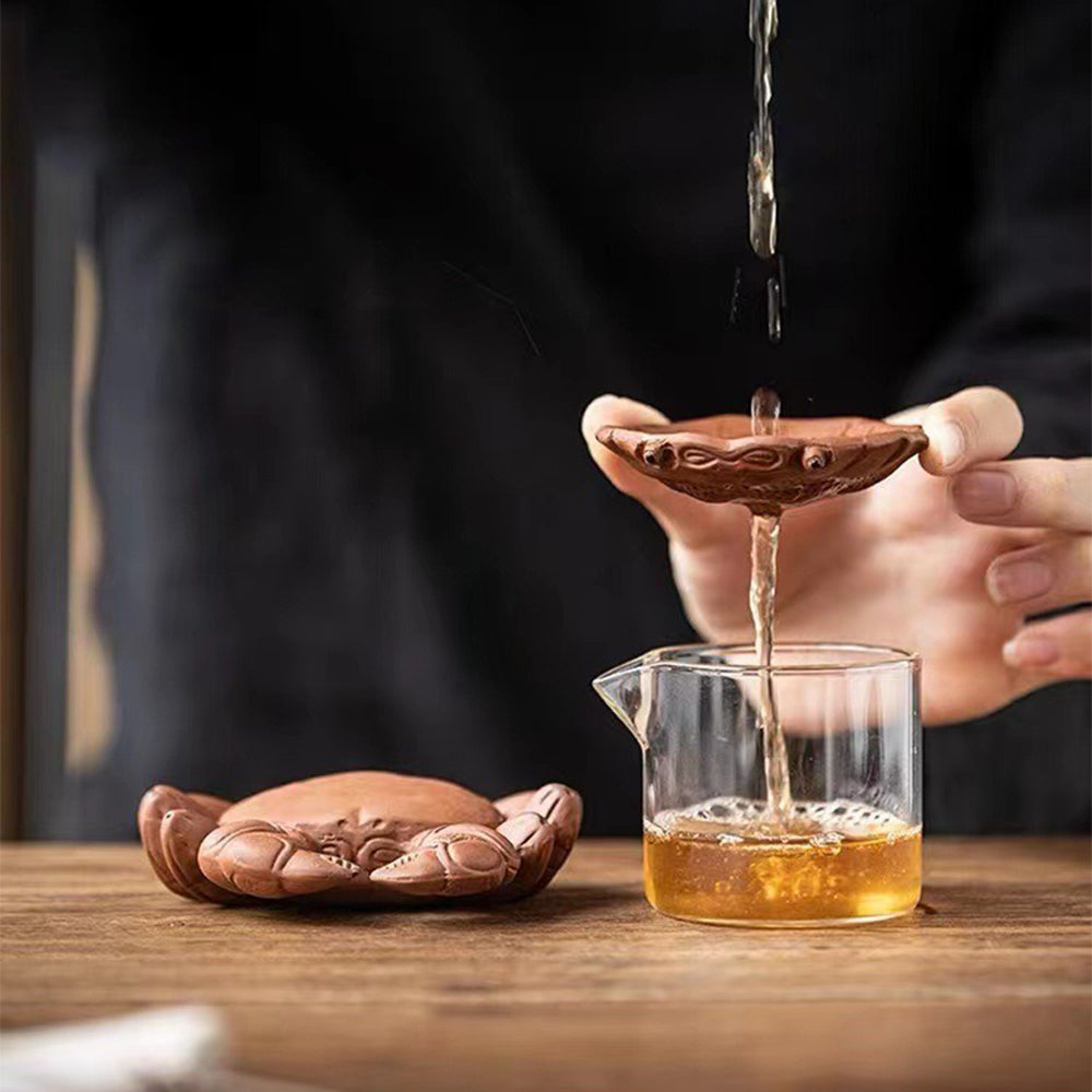 Purple Clay Crab Tea Pet Strainer