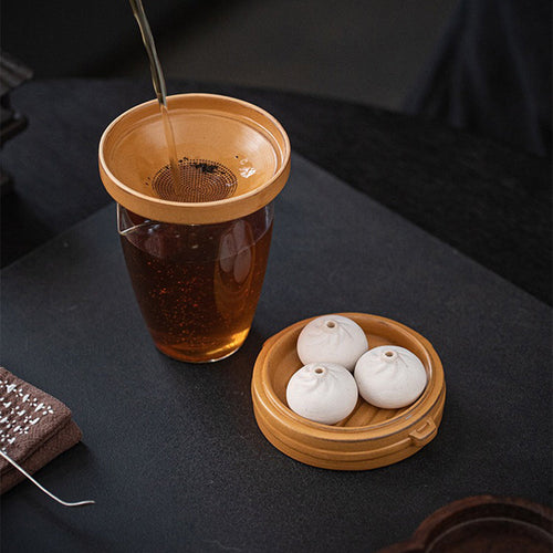 陶瓷小笼包茶滤套装