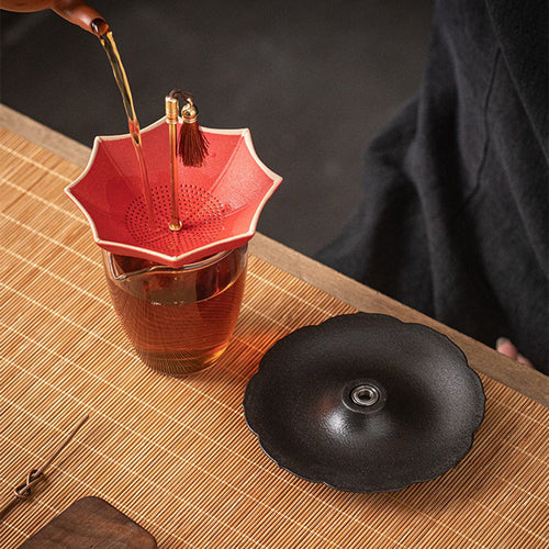 陶瓷雨伞茶漏