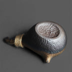 Japanese Coarse Pottery Side Handle Fair Cup