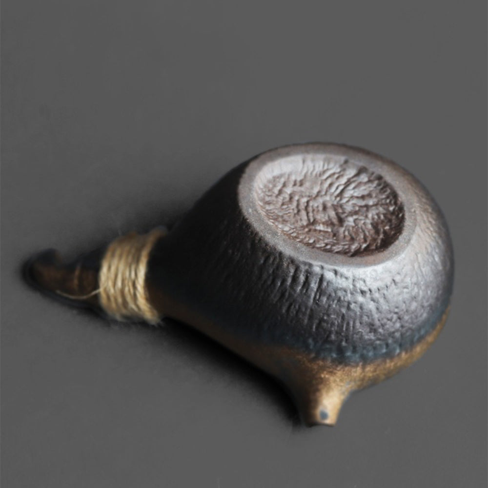 Japanese Coarse Pottery Side Handle Fair Cup