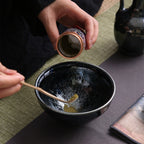 Tenmoku Matcha Green Japanese Tea Set With Travel Bag