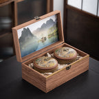 Riverside Scene at Qingming Festival Tea Caddies Set