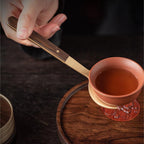 Ebony & Copper Tea Utensils Set With Coaster