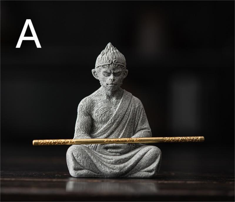 Black Myth Wukong Stone Tea Pet Ornament