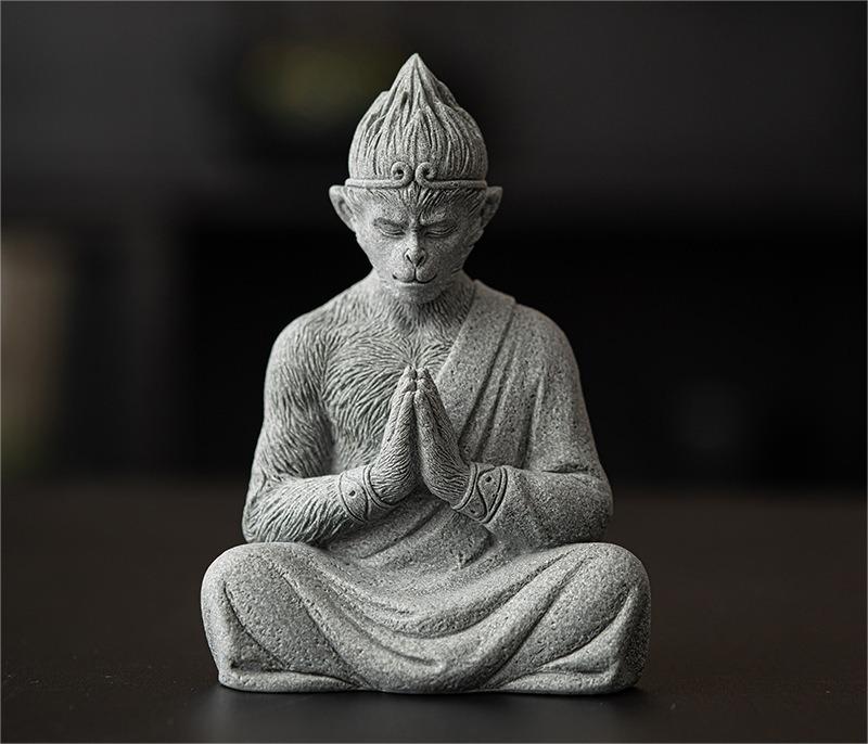 Black Myth Wukong Stone Tea Pet Ornament