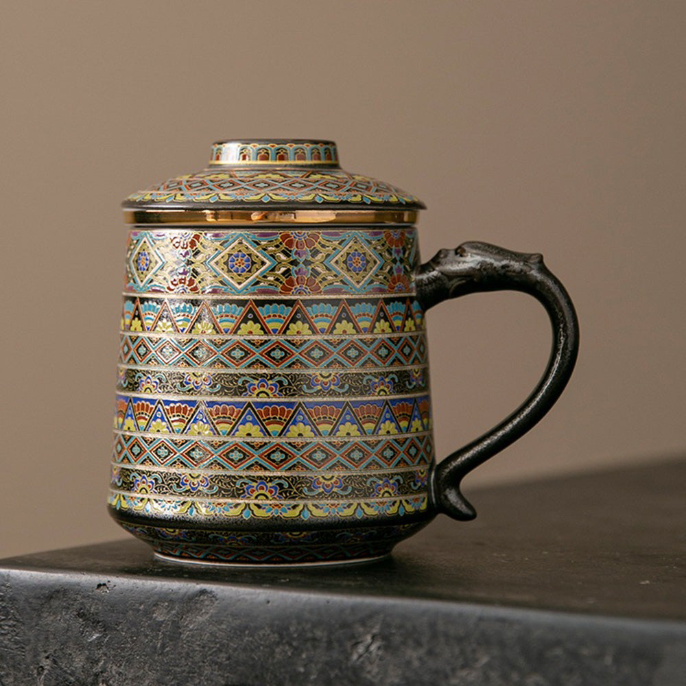 Dunhuang Ceramic Tea Cup With Infuser