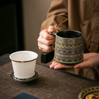Dunhuang Ceramic Tea Cup With Infuser