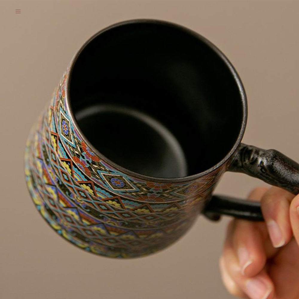 Dunhuang Ceramic Tea Cup With Infuser