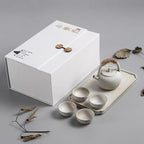 日式白陶侘寂茶具