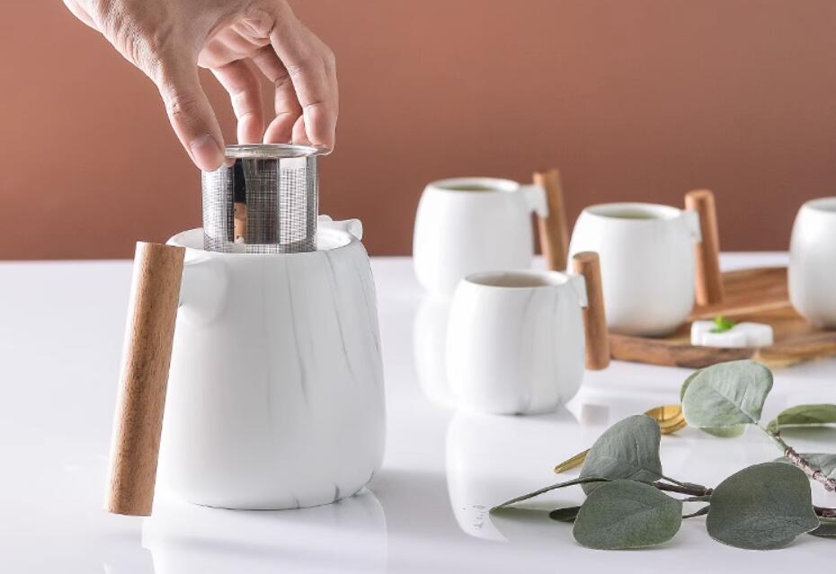 现代北欧风白色茶具套装